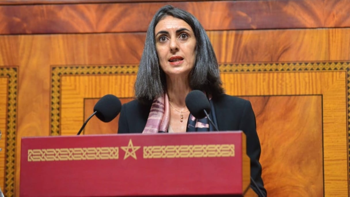 Nadia Fettah Alaoui, ministre de l'Économie et des finances, lors d'une séance plénière consacrée à la présentation du PLF 2023.