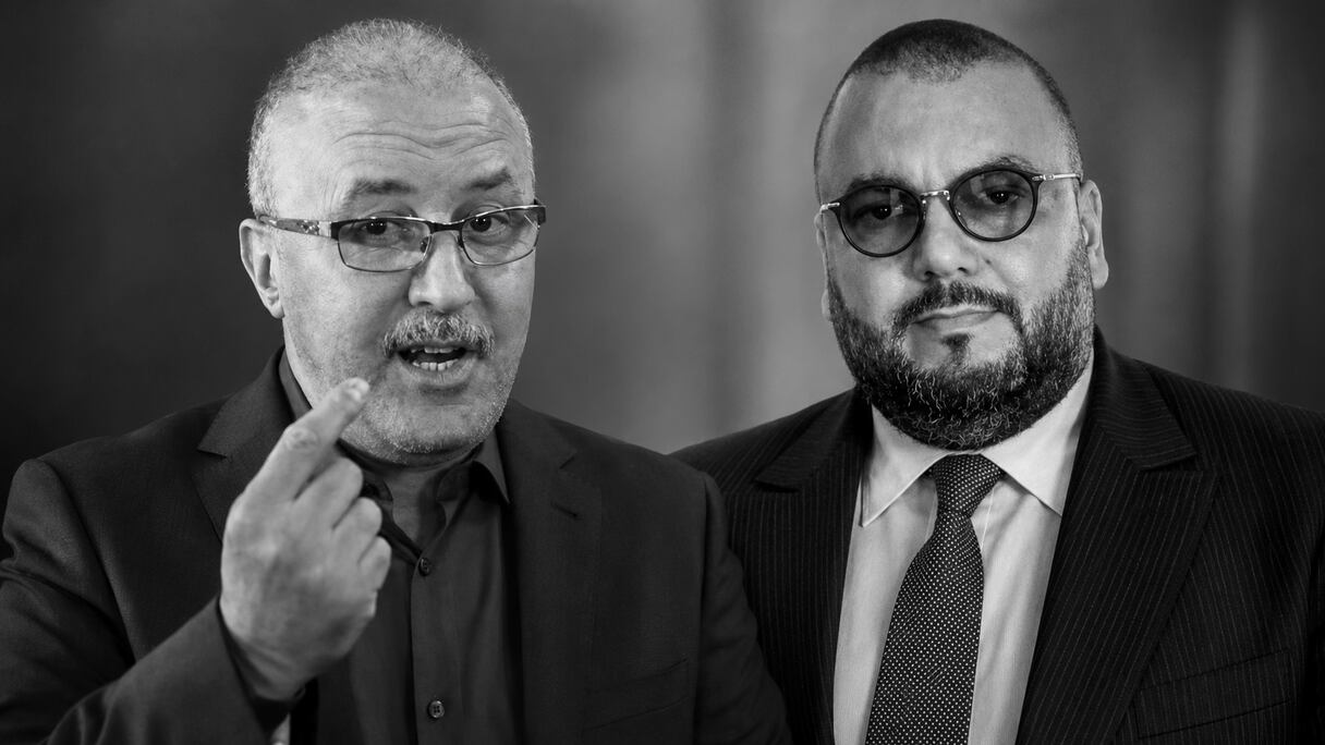 De gauche à droite: le youtubeur Hicham Jerando et l'ex-agent Mehdi Hijaouy.