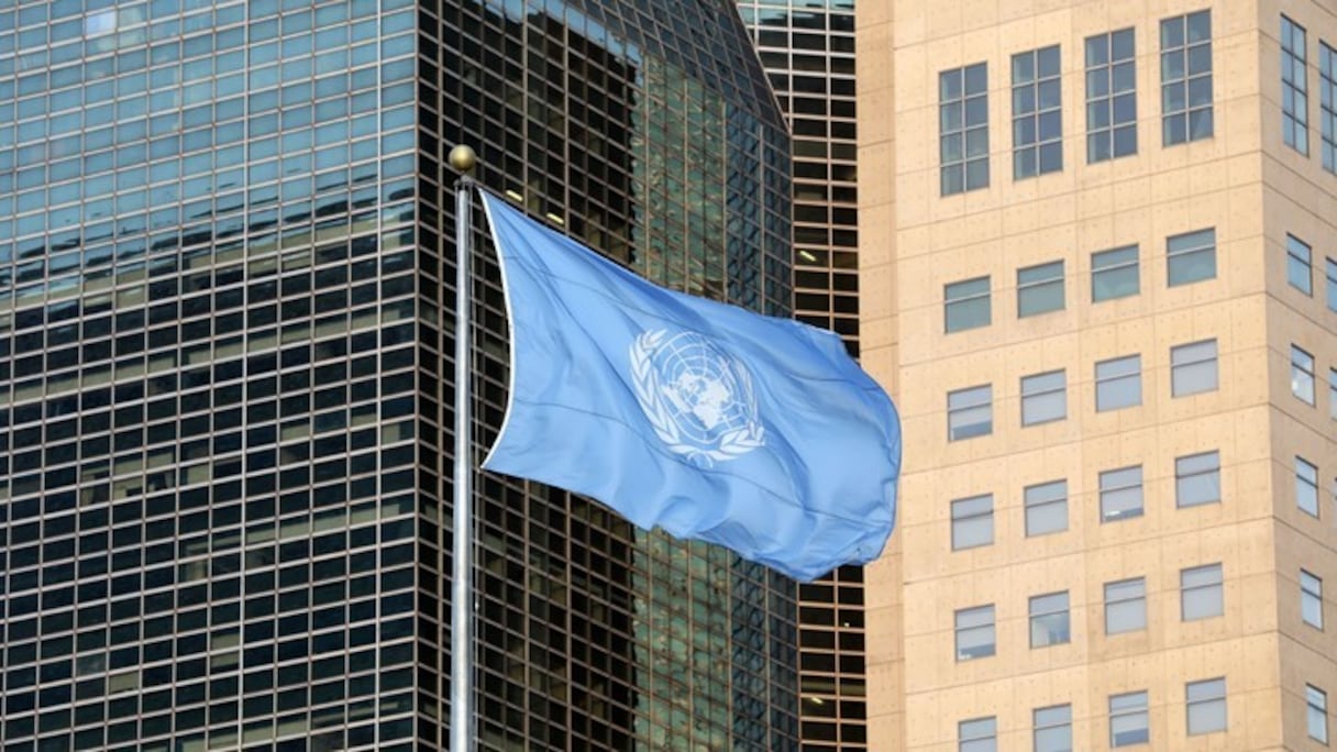 Le drapeau des Nations Unies, à New York, le 23 septembre 2019