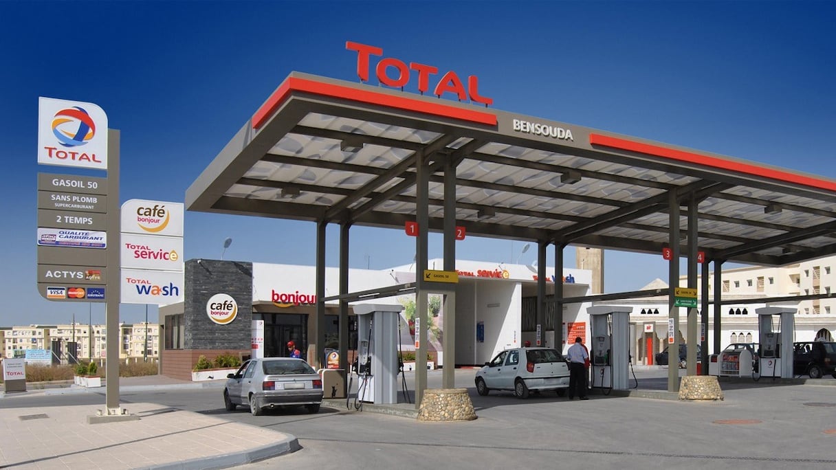 Station-service Total au Maroc.