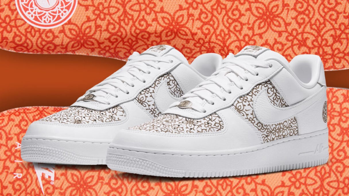Marrakech et les motifs traditionnels du Maroc, sources d'inspiration de la nouvelle "Air Force 1 Low" de Nike.