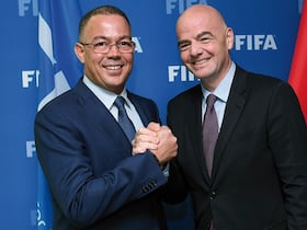 Gianni Infantino, président de la FIFA et Fouzi Lekjaa, président de la FRMF.