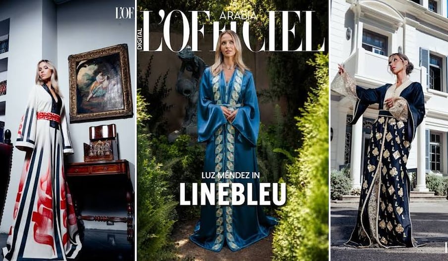 Luz Mendez pose en caftans marocains pour le magazine L'Officiel Arabia.