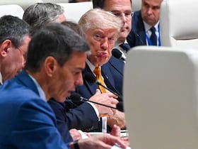 Le président américain Donald Trump et le chef du gouvernement espagnol Pedro Sanchez.