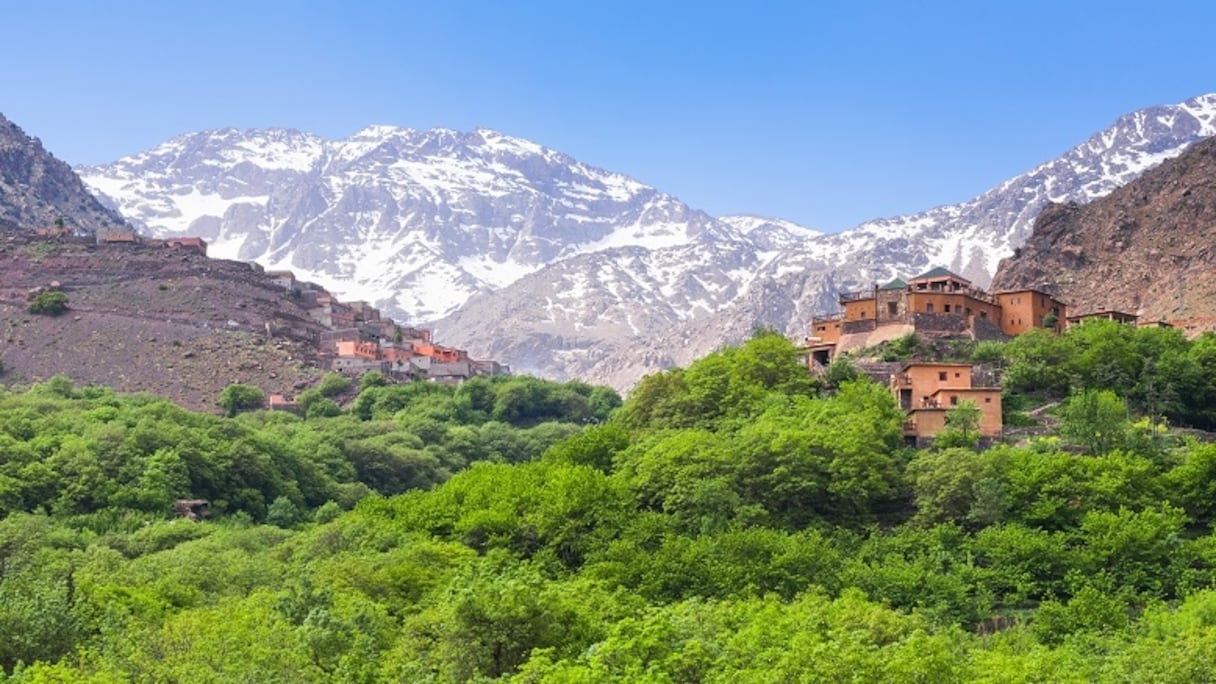 Village d'Imlil, province du Haouz, dans le Haut Atlas.