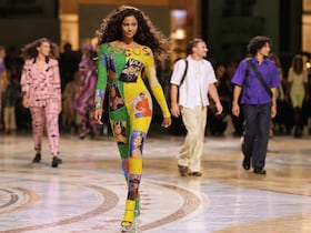Imaam Hammam lors du défilé "Vogue World", à Milan, le 22 septembre 2026.
